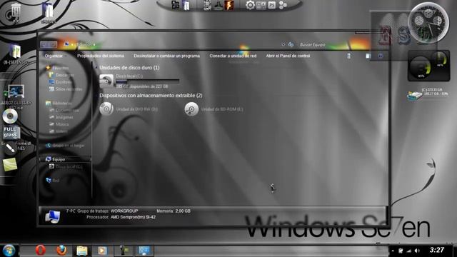 Theme BlackSe7en Glass PARA WIDOWS 7 34 & 64 bit (ORIGINAL√ ) [SUSCRIBETE]♪ смотреть онлайн