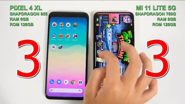 Speedtest: Mi 11 Lite 5G vs Pixel 4 XL - 6GB RAM của Google có tốt hơn 8GB của MIUI? смотреть онлайн