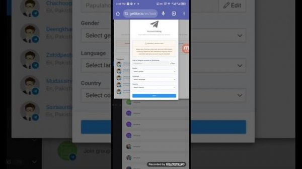 Getlike.io Telegram account link,attached,bind, or all problem solutions when attaching telegram.