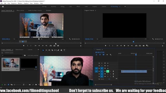 Source Window & Program Window Adobe Premiere Pro 2020 | Class 3 | Film Editing School смотреть онлайн
