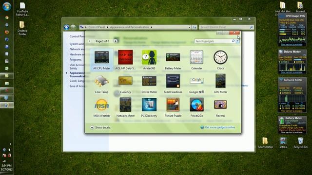 Windows 7: Taskbar Editing + Cool Gadgets смотреть онлайн