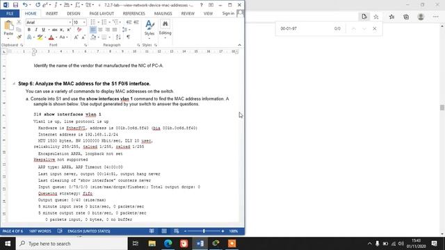7.2.7 Lab - View Network Device MAC Address смотреть онлайн