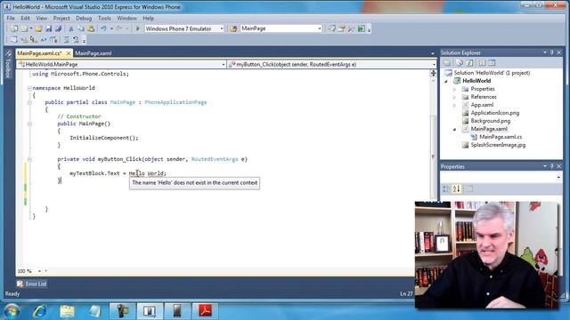 5. Overview of Visual Studio 2010 Express for Windows Phone IDE - Day 1 - Part 7 смотреть онлайн