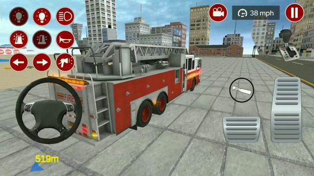 Real Fire Truck Driving Rescue Emergency - Car Racing Truck Simulator Android Gameplay смотреть онлайн