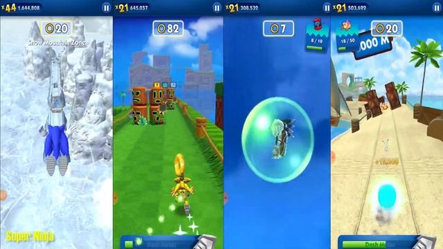 Sonic Dash Android Gameplay - Sonic vs Super Sonic vs Werehog vs Classic Sonic смотреть онлайн