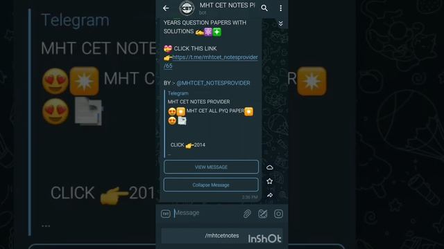 MHT CET NOTES 📝 PROVIDER BOT #mhtcet #notes #bot #telegram #pdf смотреть онлайн