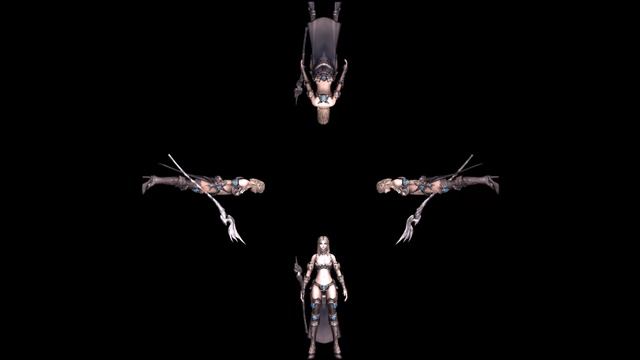3D Hologram Warrior Girl Example Model смотреть онлайн