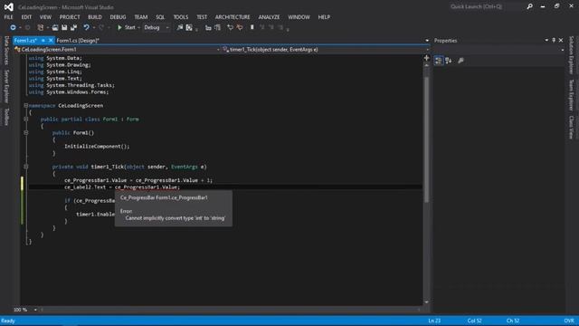 Loading Screen Using Progress bar on C# WinForms смотреть онлайн