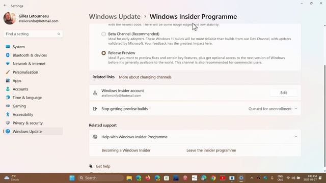 Windows 11 22H2 BETA channel Insiders have until March 8th 2023 to change channel смотреть онлайн