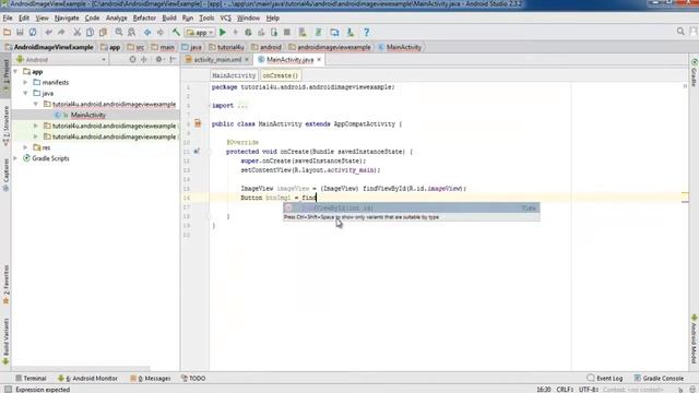 Android ImageView Example - Android Studio Tutorial for Beginners смотреть онлайн