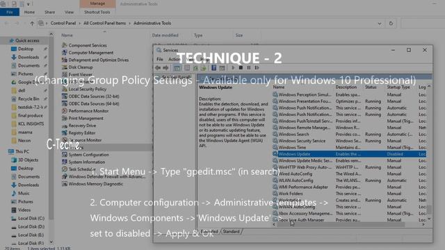 How to turn off Windows 10 Update ? | Stop/Disable #Windows Update Permanently | 2 Simple Technique смотреть онлайн