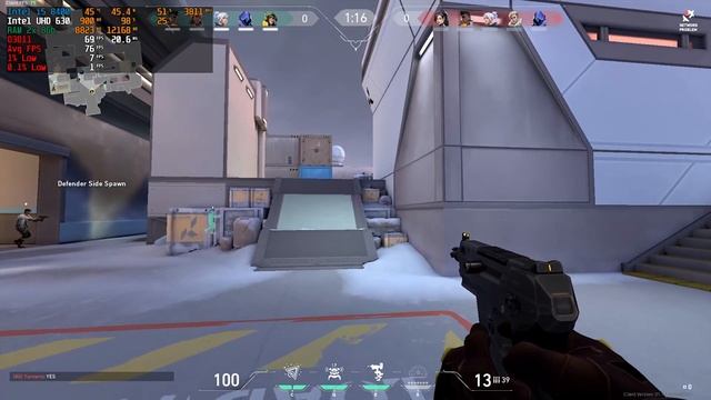 benchmark VALORANT ACT III NEW MAP on INTEL UHD 630 смотреть онлайн