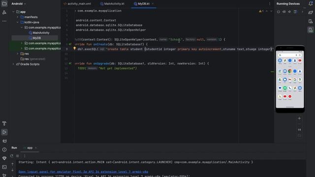 Kotlin Android SQLite: EP.1 Create database, Create table, Add data totable. смотреть онлайн