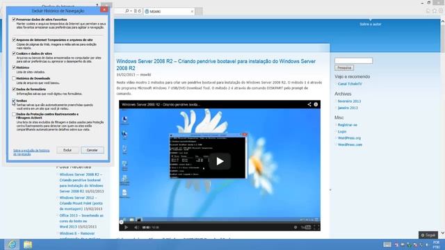 Windows 8 - Limpar dados de formulário e senhas no Internet Explorer 10 смотреть онлайн