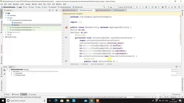 Passing Data from one Activity to another using Intent in Android смотреть онлайн