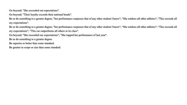 Definition of the word "Exceed" смотреть онлайн