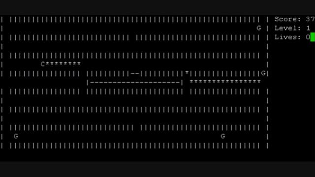 Pac Man in a Linux terminal with ncurses смотреть онлайн