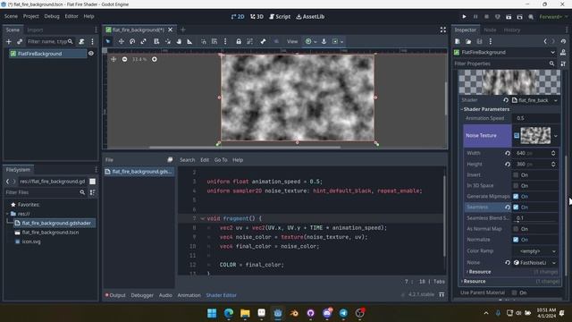 Flat Fire Shader Tutorial - Godot 4 смотреть онлайн