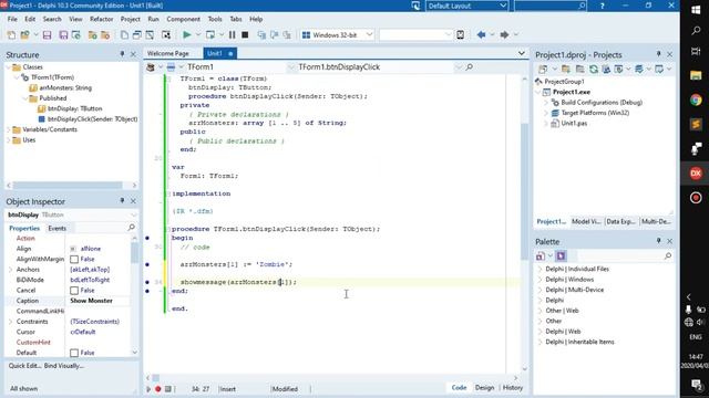 Creating an Array - Delphi Tutorial (Part 38) смотреть онлайн