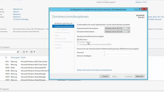 MS Windows Server 2012 R2 Tutorial 1.1 Installation DomänenController смотреть онлайн