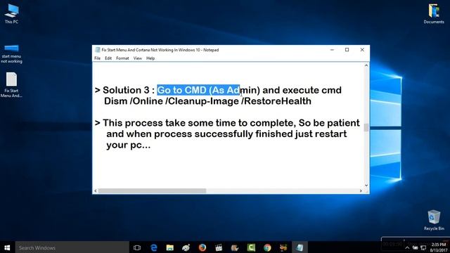 How to Fix Start Menu And Cortana Not Working In Windows 10 | Simple & 100% Working смотреть онлайн
