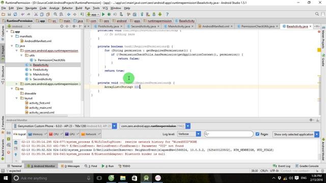 [Android] Runtime permission tutorial смотреть онлайн