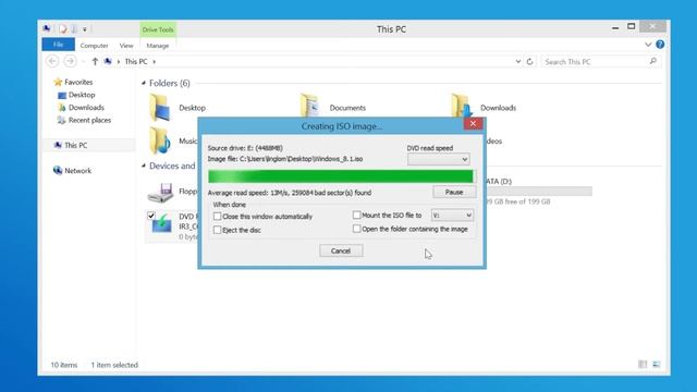 Create and mount ISO image file with WinCDEmu смотреть онлайн