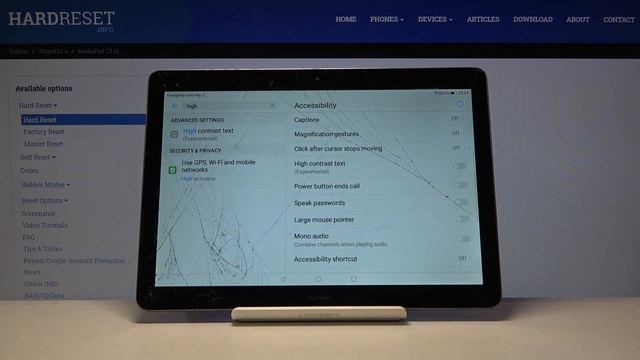 HUAWEI MediaPad T3 – Accessibility Settings & High Contrast Text Option смотреть онлайн