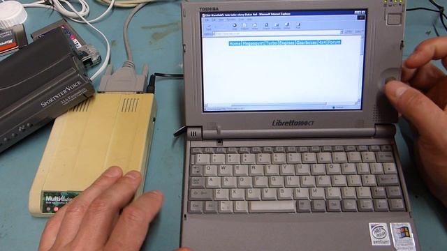 Toshiba Libretto 100, Windows 95 and Dial up Internet смотреть онлайн