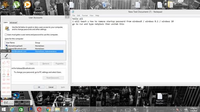 how to remove startup password from windows 8/windows 8.1/windows 10 смотреть онлайн