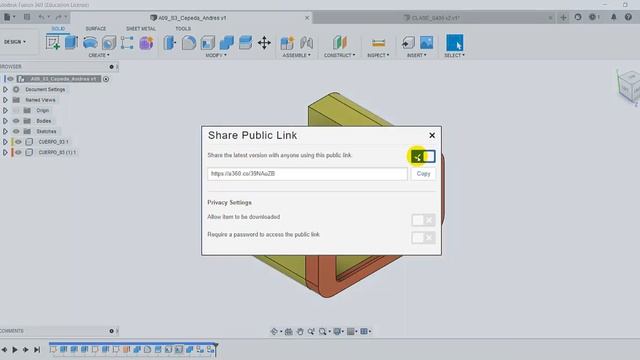Fusion 360: Compartir link público смотреть онлайн