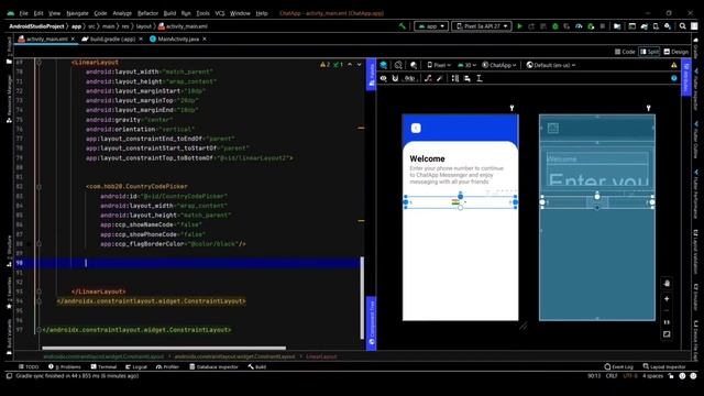 OTP Verification Screen UI Design Using Country Code Picker In Android Studio | PART-1 смотреть онлайн