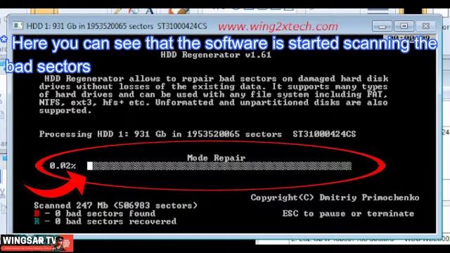 How To Fix a Hard Drive Bad Sectors In Easy Way Using HDD Regenerator Software смотреть онлайн