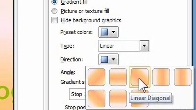 How to apply a gradient fill background to a slide смотреть онлайн