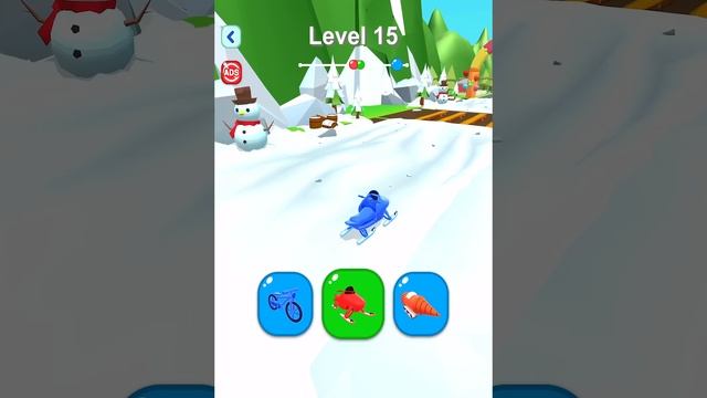 SHAPE-SHIFTING 🚲🚗🕺 All Levels Gameplay Android,ios (Levels 15-16) смотреть онлайн