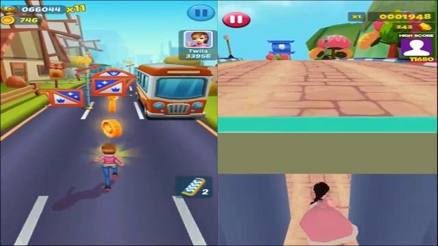 Subway Princess Runner V/S Princess Run 3D - Who Runs Fast??? Android/iOS Gameplay FHD смотреть онлайн
