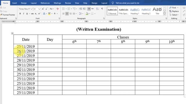 How to Make Exam Time Table for School in Ms-word 2019 смотреть онлайн