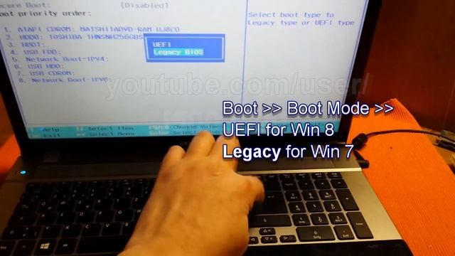 Windows 7 installation on a windows 8 Laptop Fix (No Bootoble Device) смотреть онлайн