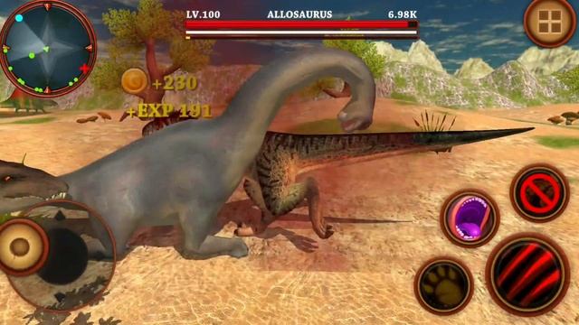Best Dino Games - Allosaurus Simulator Dinosaur Survival Battle 3D Android Gameplay смотреть онлайн