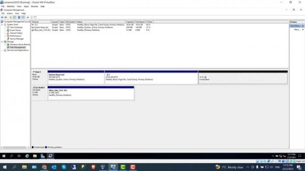 16 - Windows Server 2019 Disk Management