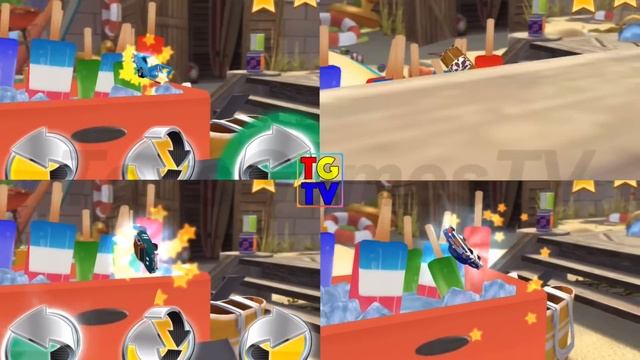 Disney Pixar Cars The King, Doc Hudson 4 Screen Race | Cars Daredevil Garage смотреть онлайн