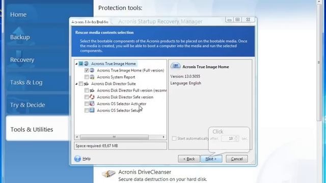 Acronis Bootable Rescue Media Builder смотреть онлайн