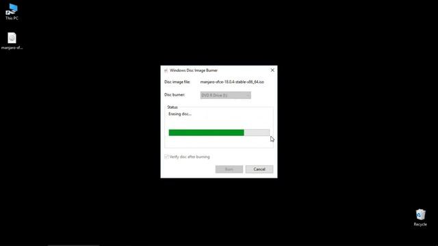 Create Manjaro Linux Bootable DVD on Windows смотреть онлайн