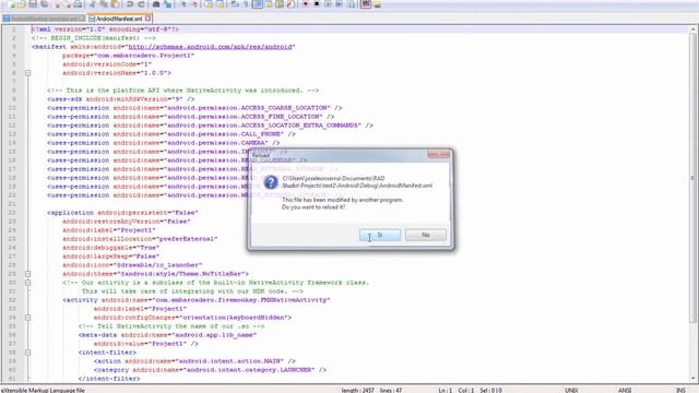 RAD Studio XE5 -- What's new in the IDE (II) -- AndroidManifest.xml смотреть онлайн