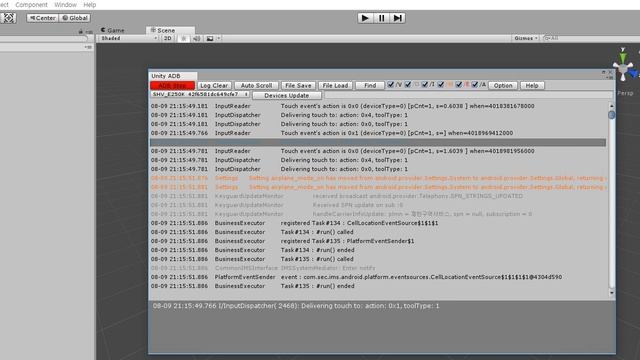 Unity ADB Logcat смотреть онлайн