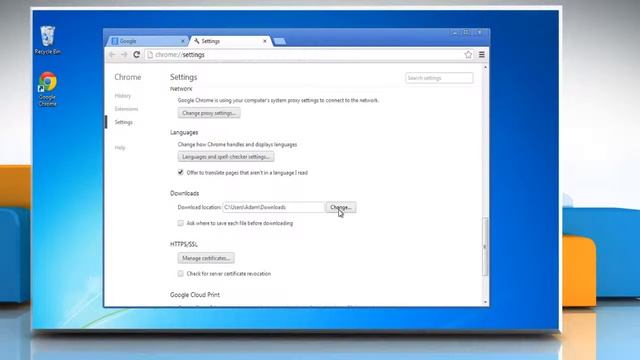 How to change the default download location for Google™ Chrome in Windows® 7 смотреть онлайн