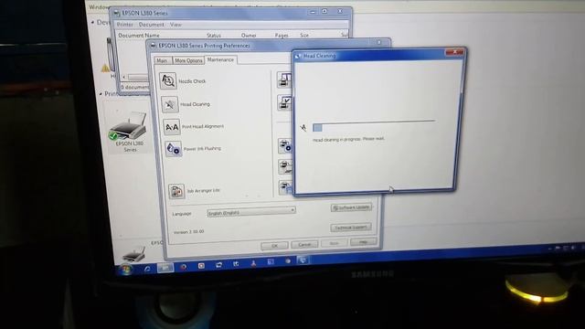 How to clean Epson L380 printer head cleaning in telugu смотреть онлайн
