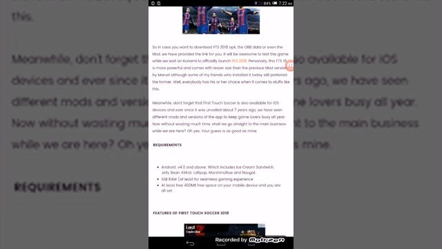 FTS 18 -Download FTS 18 for free apk+data+obb смотреть онлайн