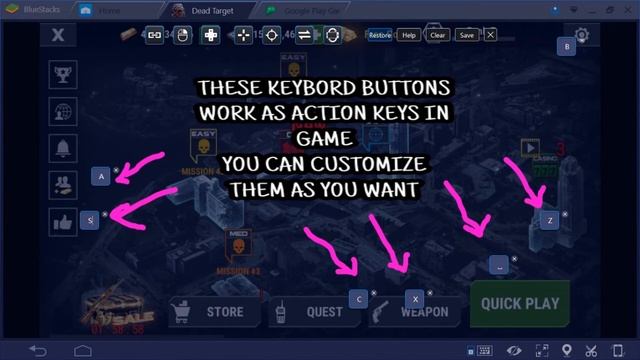 how to play dead target zombie on pc using bluetstacks смотреть онлайн