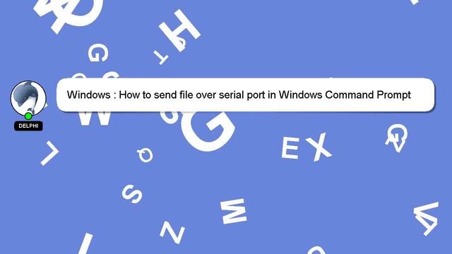 Windows : How to send file over serial port in Windows Command Prompt смотреть онлайн